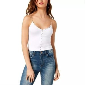 BNWT GUESS Edith cropped tank, size XL, white